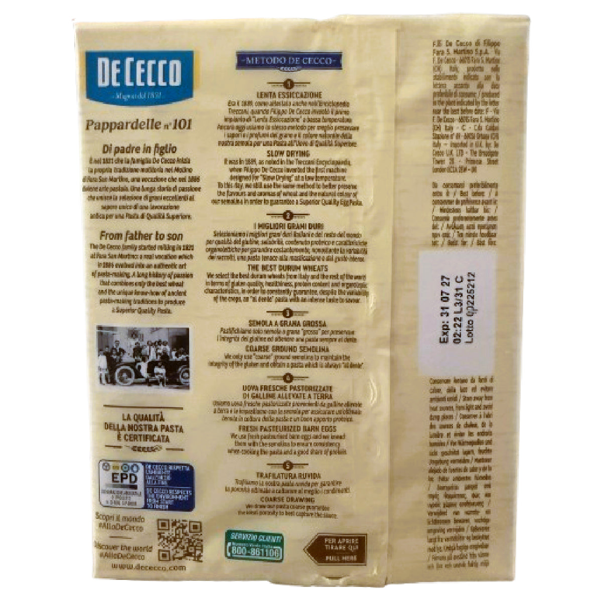 De Cecco Pappardelle N°101 – 250g