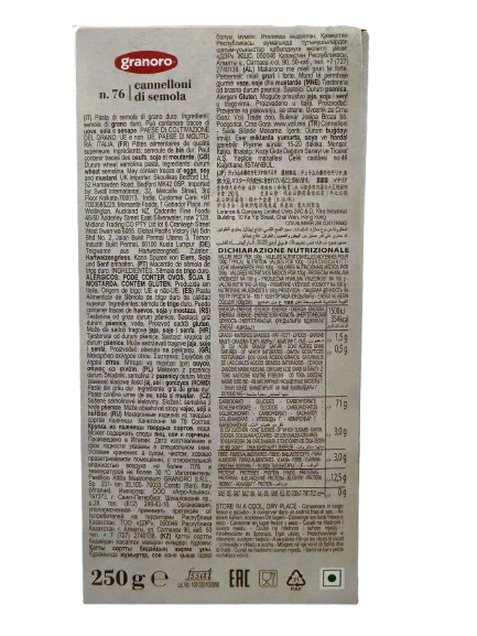 Granoro Cannelloni N°76 – 250g