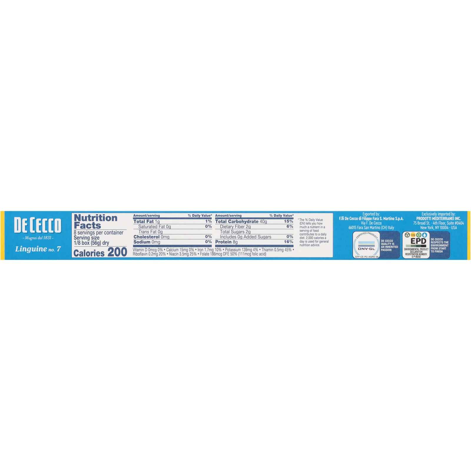 De Cecco Linguine N°7 – 454g