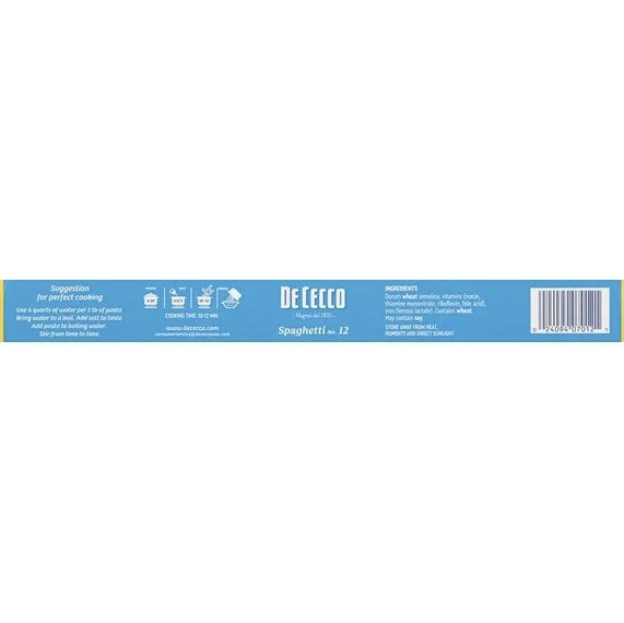 De Cecco Spaghetti N°12 – 454g