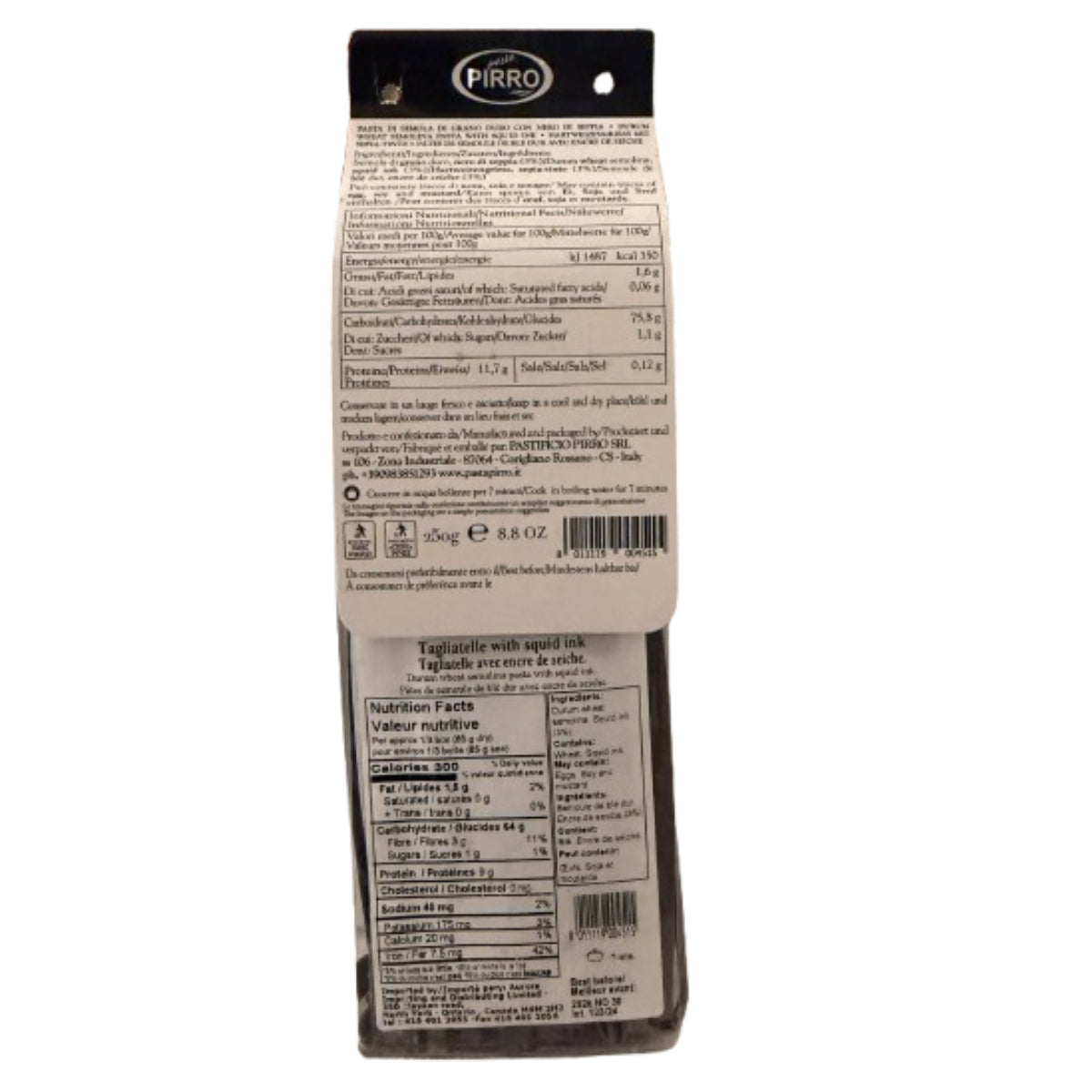 Pasta Pirro Tagliatelle al Nero di Seppia – 250g
