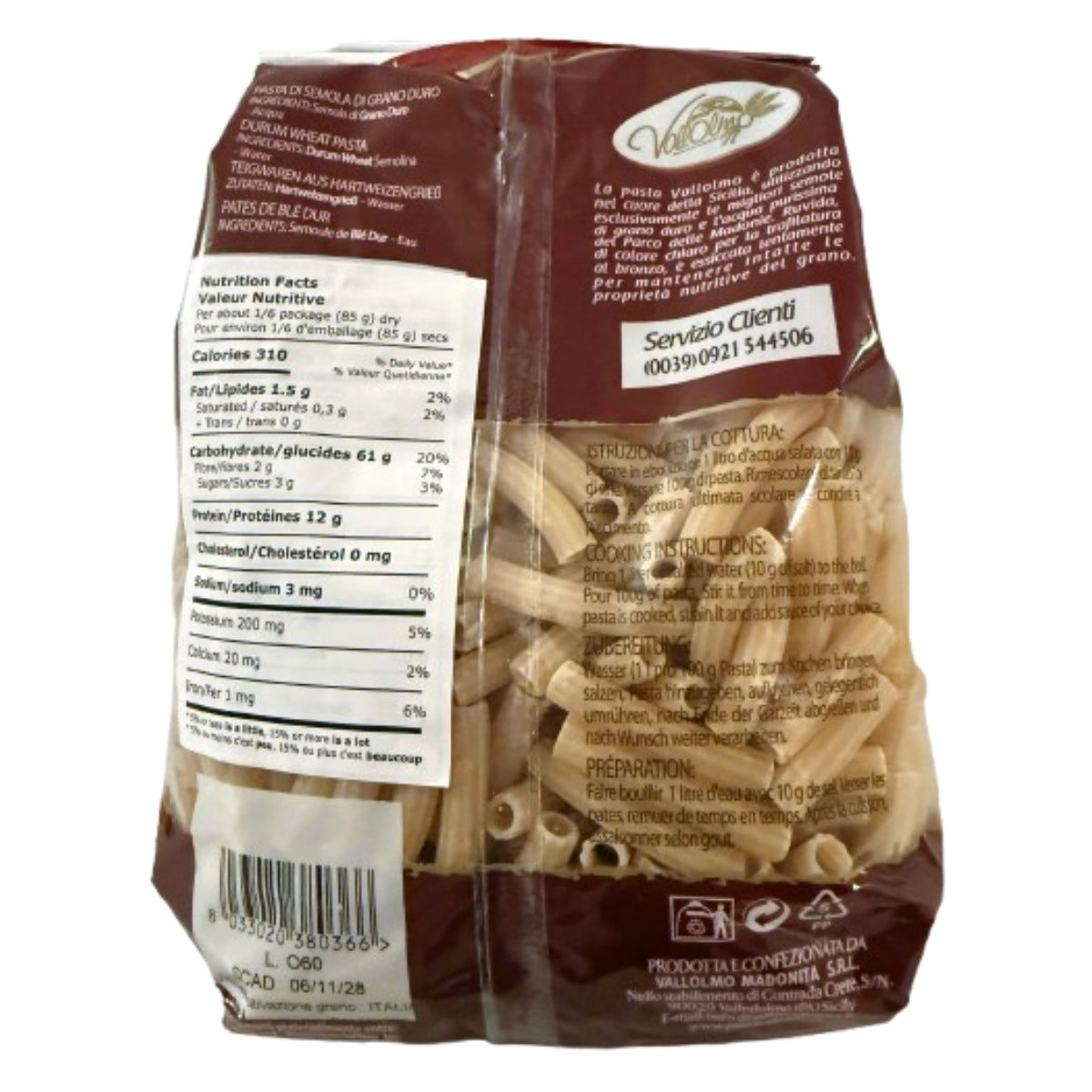 Vallolmo Lumaconi – 500g